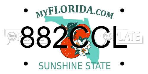 882CCL Florida License Plate