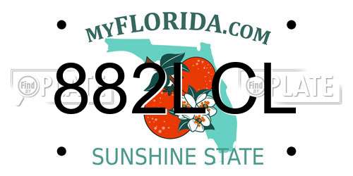 882LCL Florida License Plate