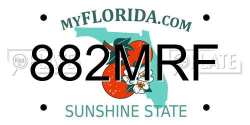 882MRF Florida License Plate