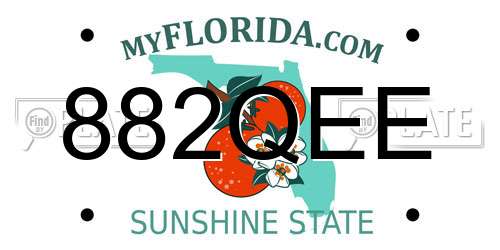 882QEE Florida License Plate