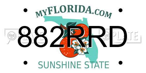 882RRD Florida License Plate