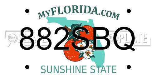 882SBQ Florida License Plate