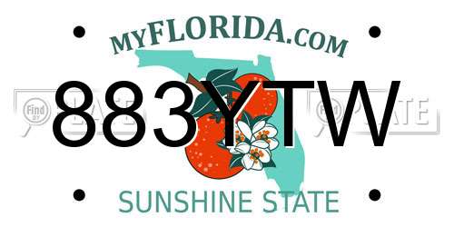 883YTW Florida License Plate