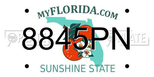 8845PN Florida License Plate