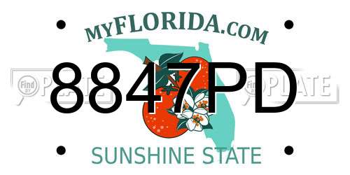 8847PD Florida License Plate