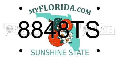 8848TS Florida License Plate