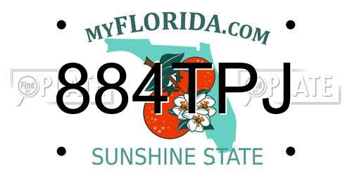 884TPJ Florida License Plate