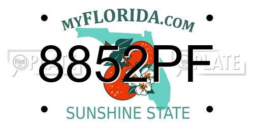 8852PF Florida License Plate