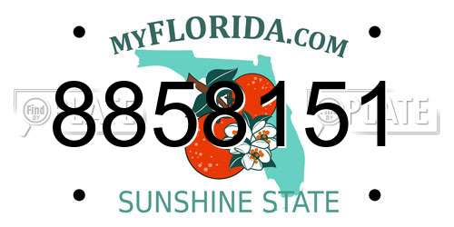 8858151 Florida License Plate