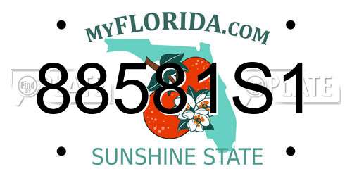 88581S1 Florida License Plate