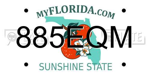 885EQM Florida License Plate