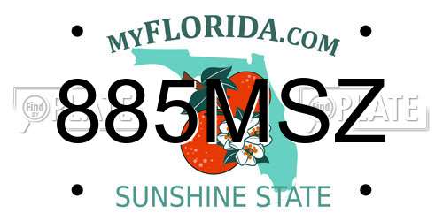 885MSZ Florida License Plate