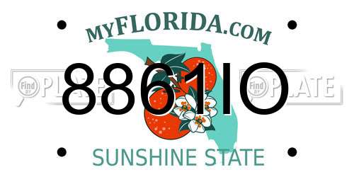 8861IO Florida License Plate