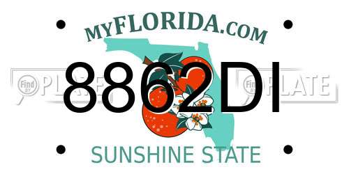 8862DI Florida License Plate