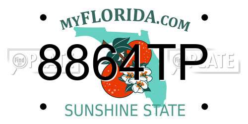 8864TP Florida License Plate