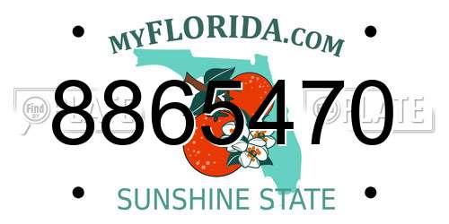 8865470 Florida License Plate