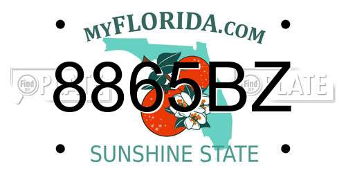 8865BZ Florida License Plate