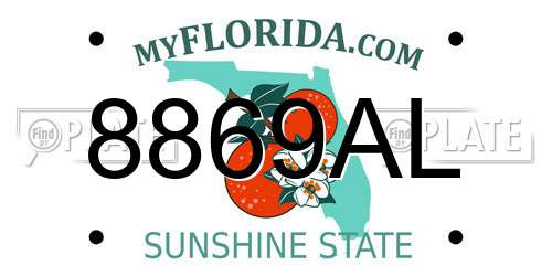 8869AL Florida License Plate