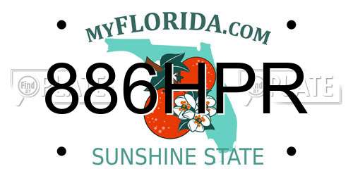886HPR Florida License Plate