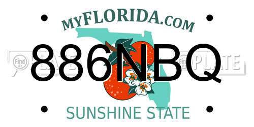 886NBQ Florida License Plate