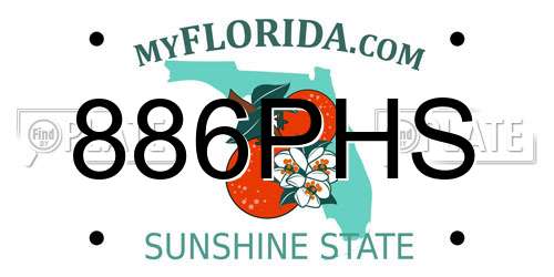 886PHS Florida License Plate