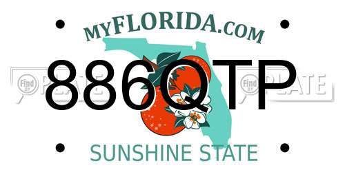 886QTP Florida License Plate