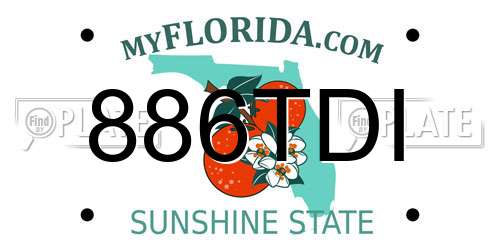 886TDI Florida License Plate
