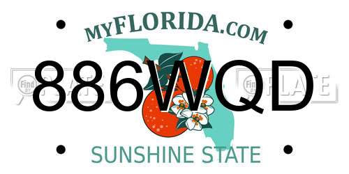 886WQD Florida License Plate