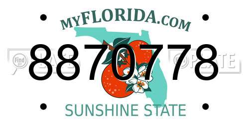 8870778 Florida License Plate