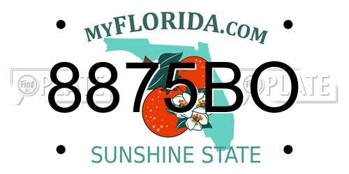 8875BO Florida License Plate