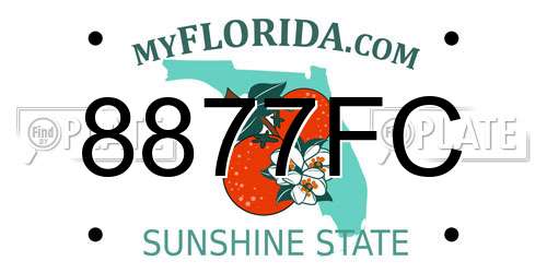 8877FC Florida License Plate