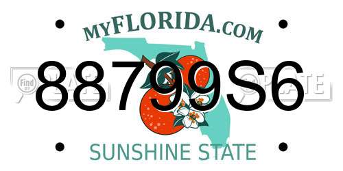 88799S6 Florida License Plate