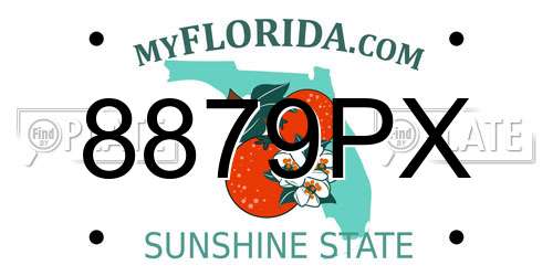 8879PX Florida License Plate