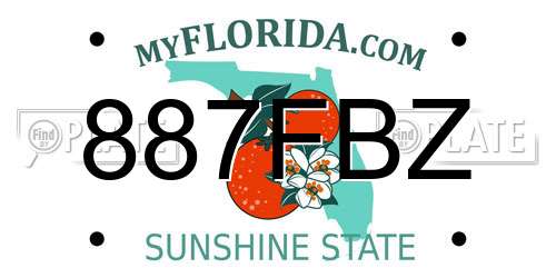 887FBZ Florida License Plate