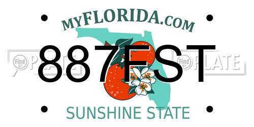 887FST Florida License Plate