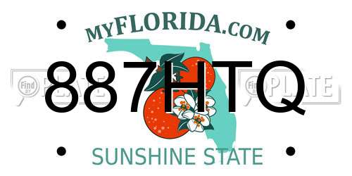 887HTQ Florida License Plate