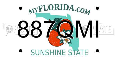 887QMI Florida License Plate