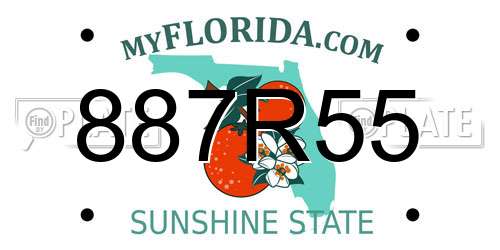 887R55 Florida License Plate