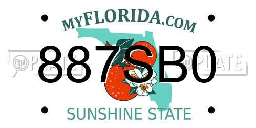 887SB0 Florida License Plate