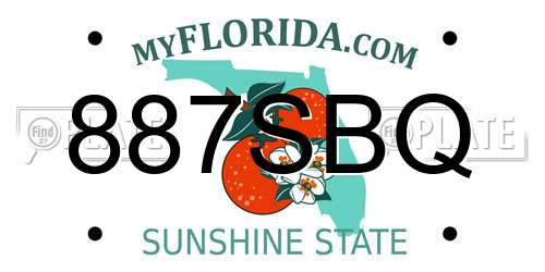 887SBQ Florida License Plate