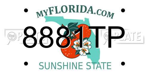 8881TP Florida License Plate