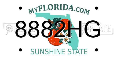 8882HG Florida License Plate