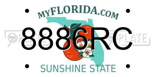 8886RC Florida License Plate