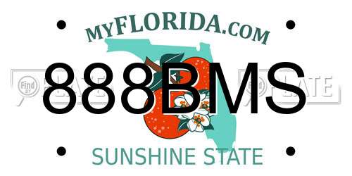 888BMS Florida License Plate