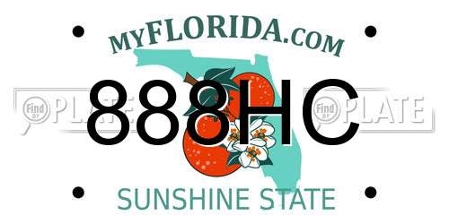 888HC Florida License Plate