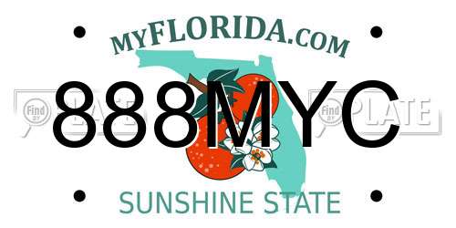 888MYC Florida License Plate