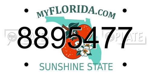 8895477 Florida License Plate