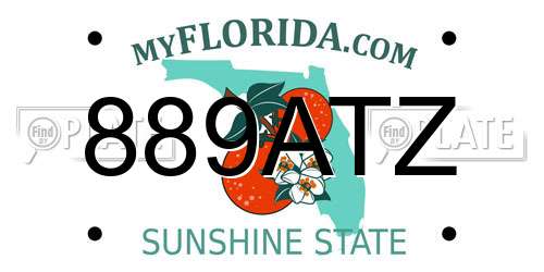 889ATZ Florida License Plate