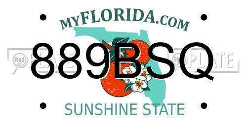 889BSQ Florida License Plate