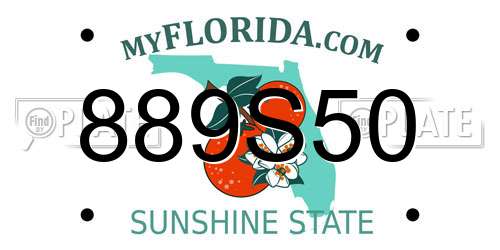 889S50 Florida License Plate
